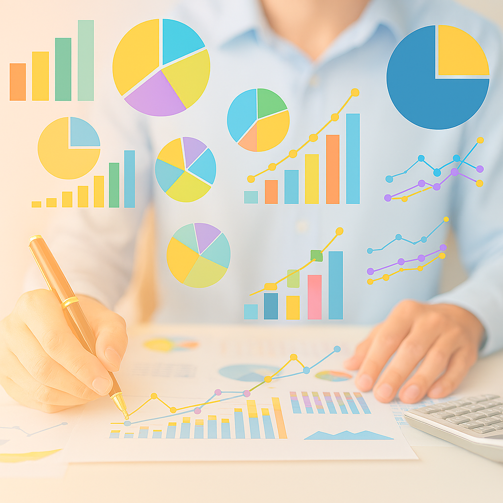 Management accounting visuals including budgeting charts, KPI dashboards, and cost analysis tools by Support Logix