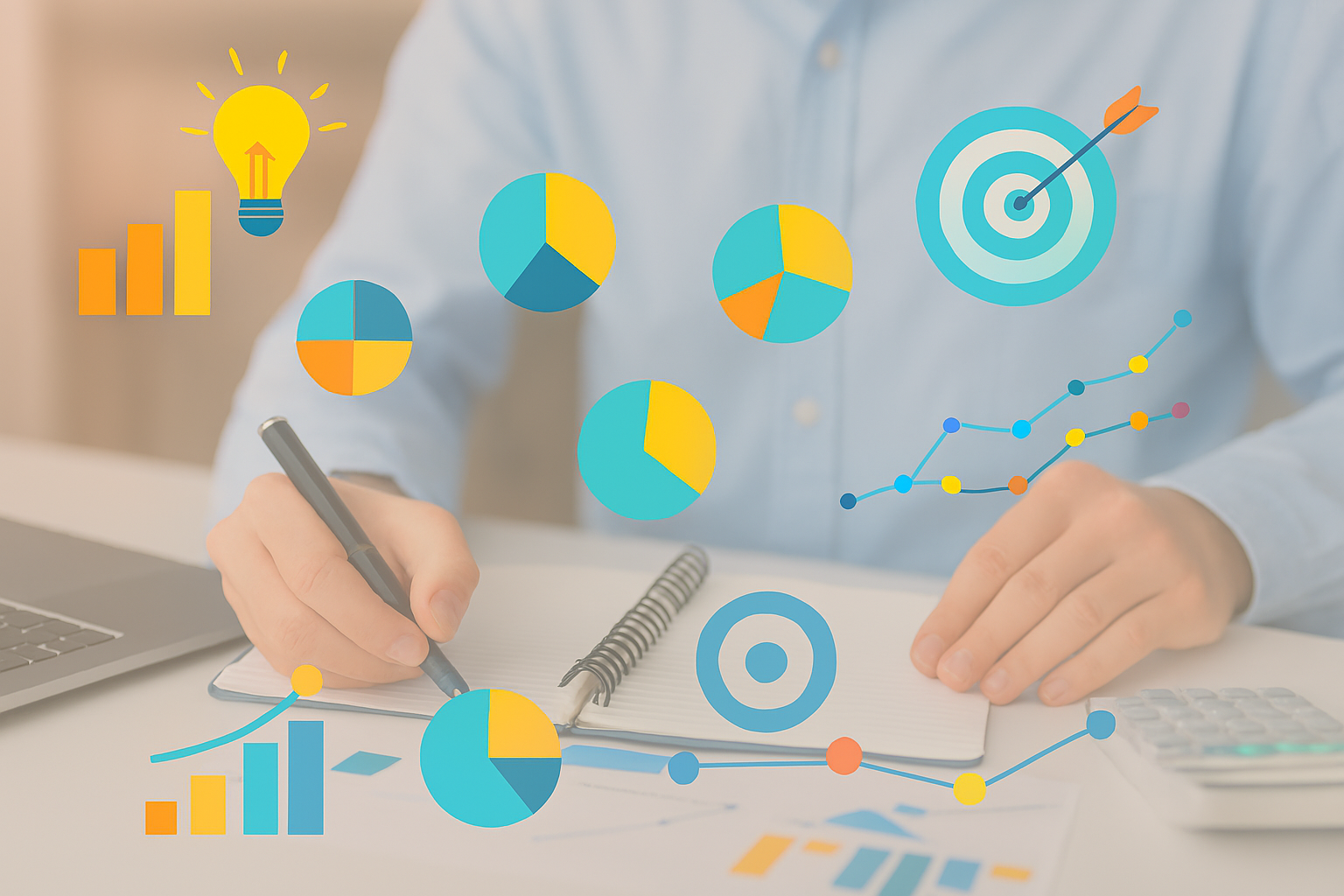 Project management visuals including task timelines, milestone tracking, collaboration charts and planning tools by Support Logix